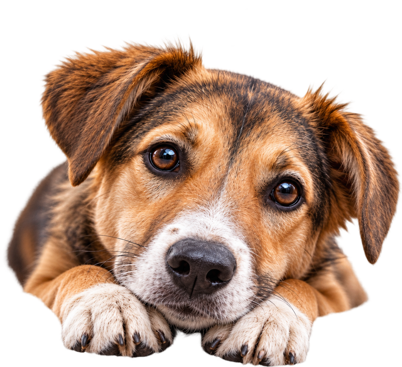 Hund auf der Suche nach einem neuen Zuhause